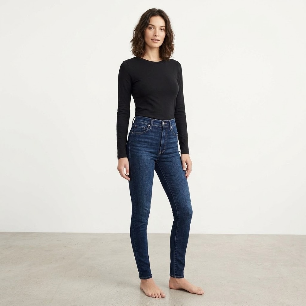 Levi's Mile High Super Skinny Jeans Women 27 Dark Indigo High Rise 22791-0203